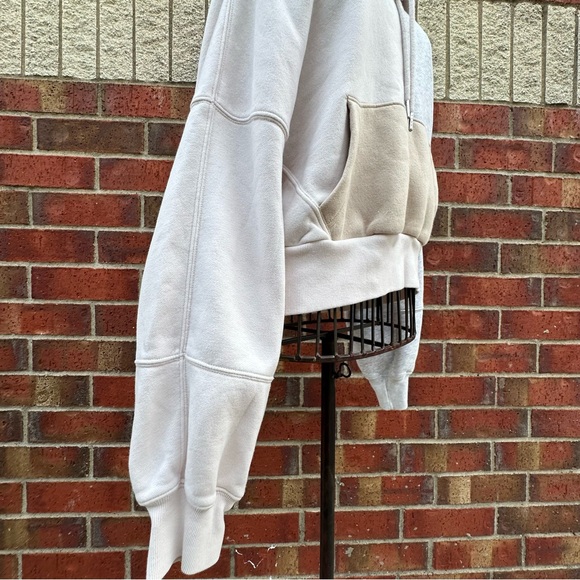 Abercrombie & Fitch Soft A&F Collection Colorblock Hoodie Sweater Crop Cozy Sz M - Picture 8 of 11